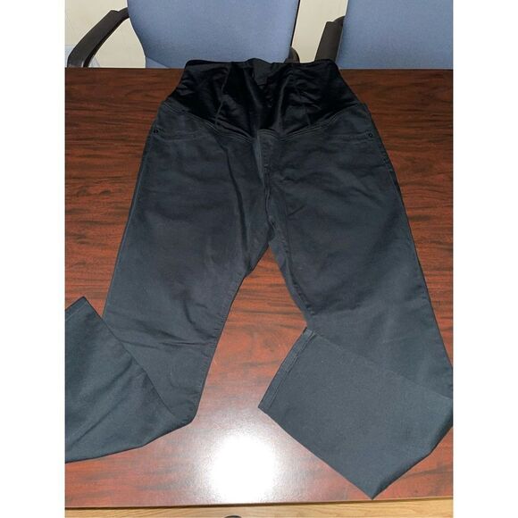 Isabel Maternity by Ingrid & Isabel Skinny Entubado Black Jeans Size 14 - Picture 1 of 7